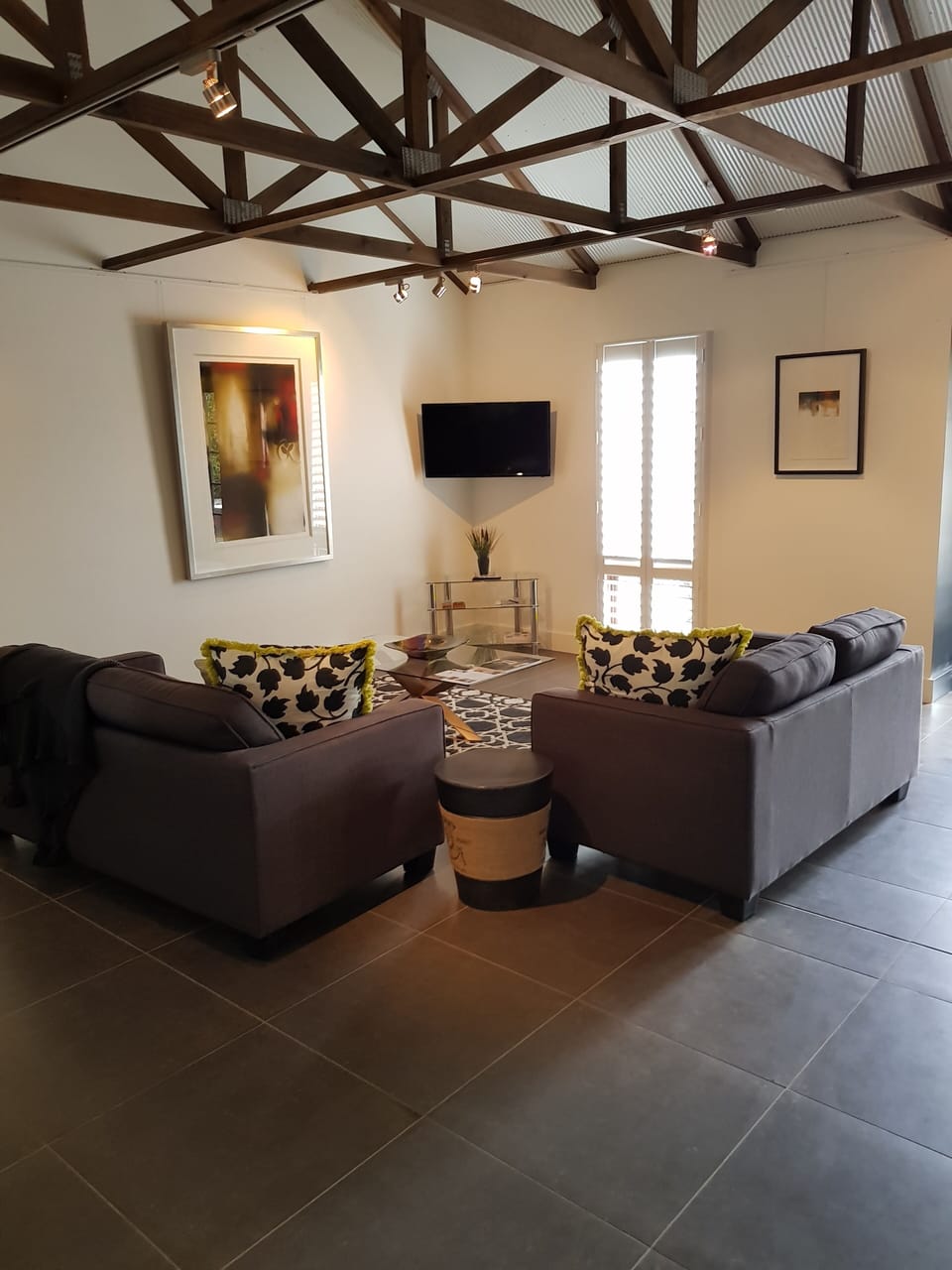 Irongate Studio | Living area | Smart TV, fireplace, DVD player, heated floors