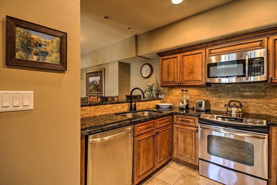 Kitchen open to Dining and Living areas
