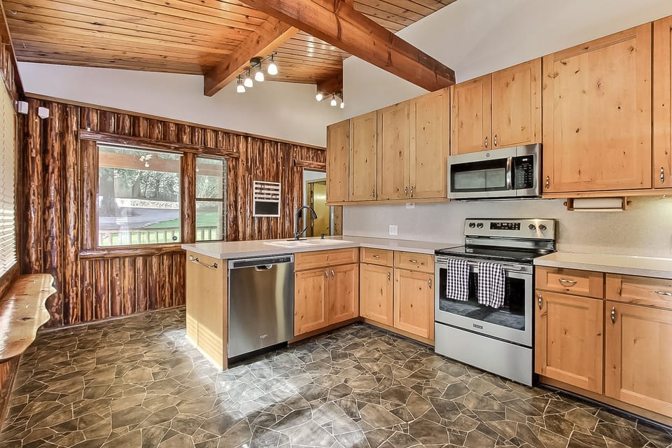 Beautiful wood ceilings throughout the upstairs floor