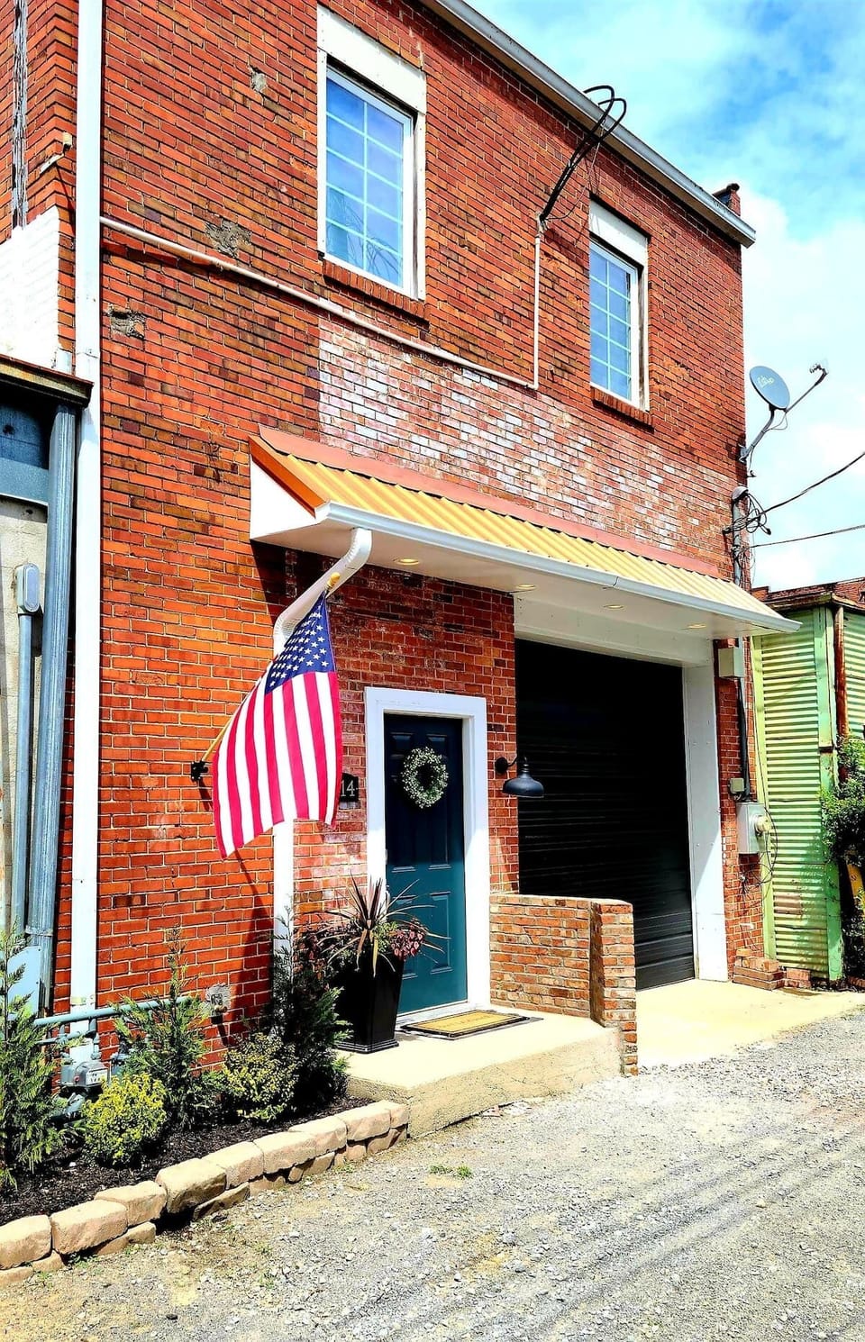 The Loft is located behind and above a commercial retail space. 
