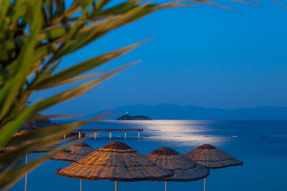 Private beach, beach bar