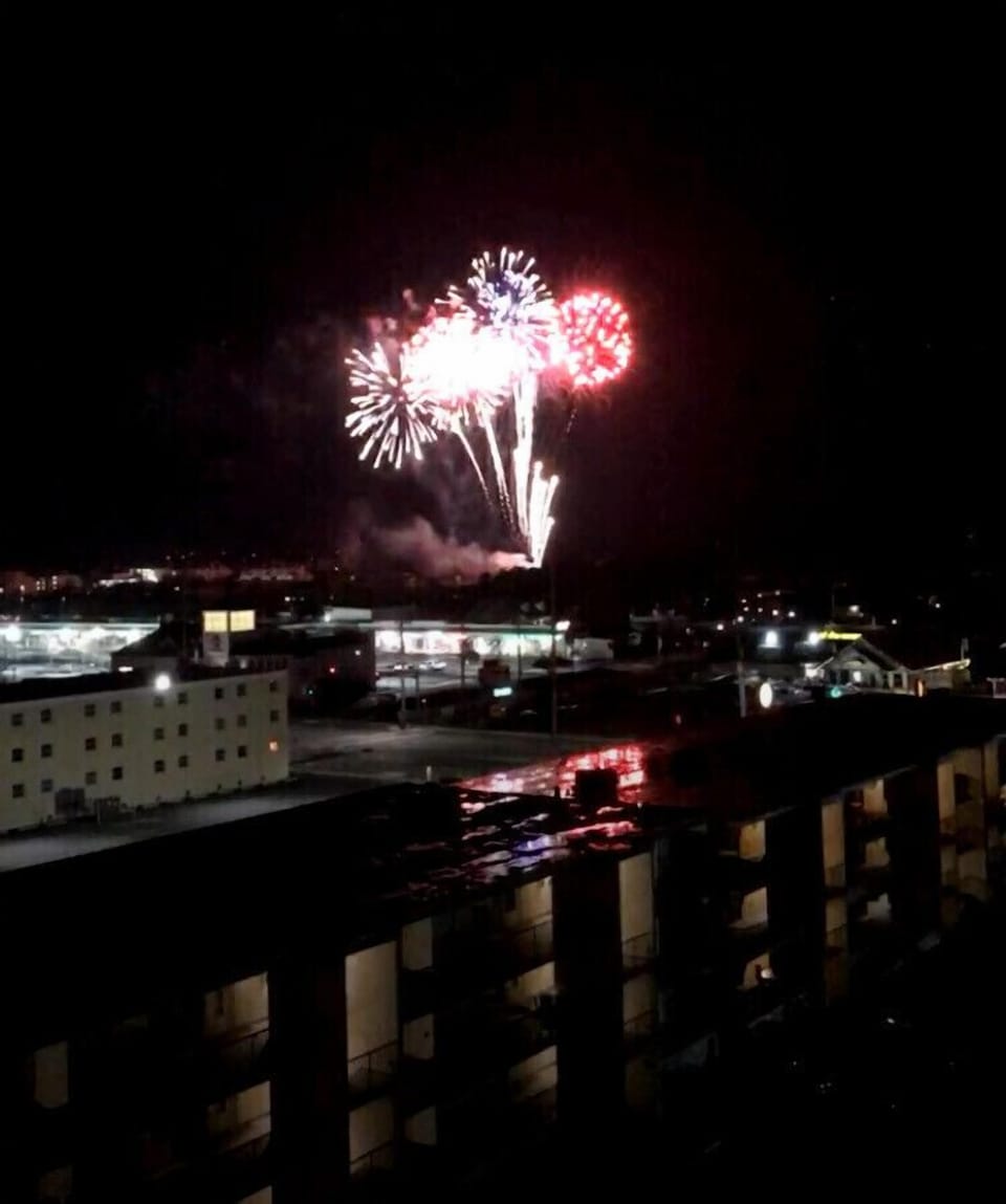 View Fireworks show from our balcony.