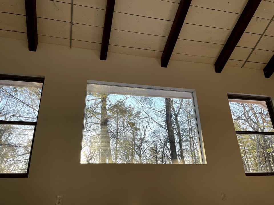 A view from the master bedroom in winter