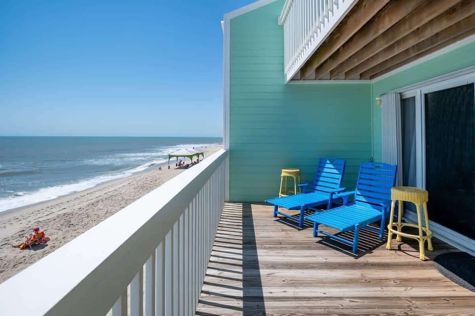 Oceanfront Kure Beach Rental with Pools