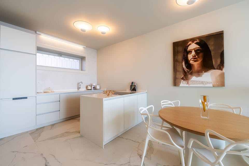 Panoramic Apartment, 2 Bedrooms, Sea View | Private kitchen | Full-size fridge, oven, stovetop, dishwasher