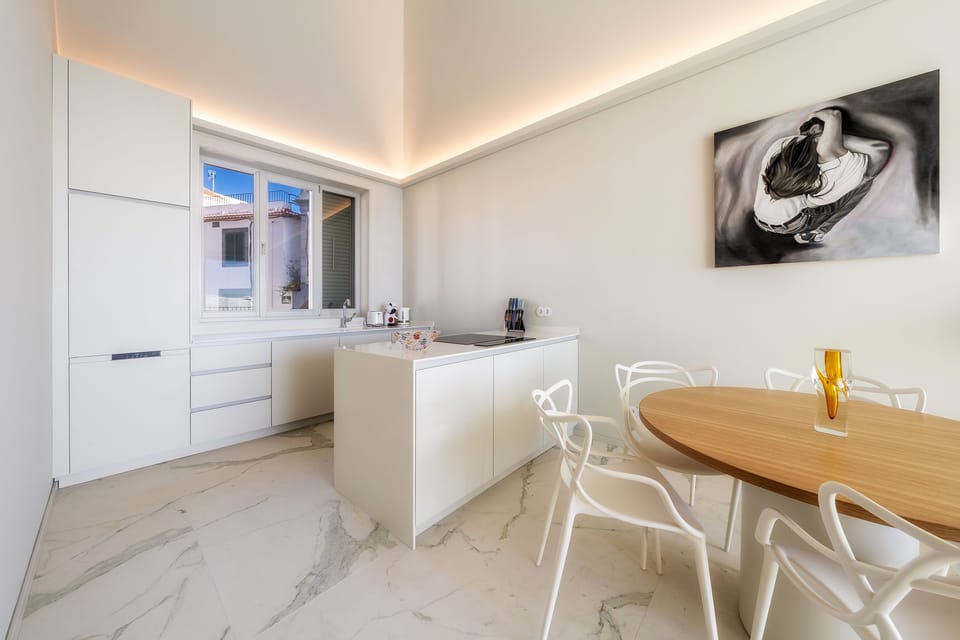 Panoramic Apartment, 2 Bedrooms, Sea View | Private kitchen | Full-size fridge, oven, stovetop, dishwasher