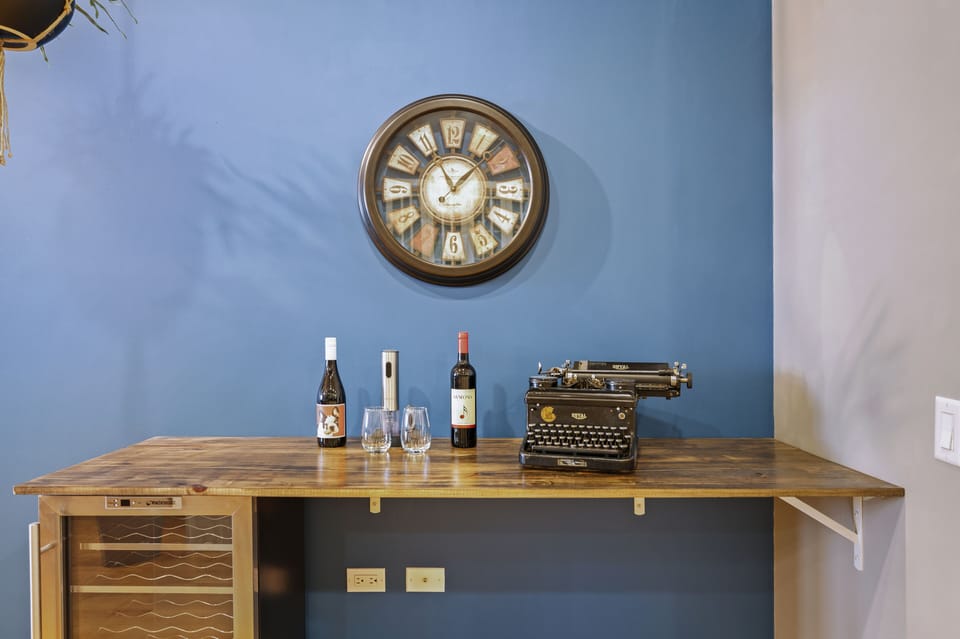 Use our wine fridge and enjoy a complimentary bottle of wine on us!