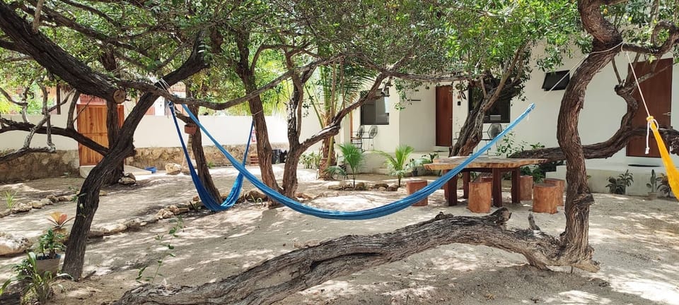 Hammock seat on the patio