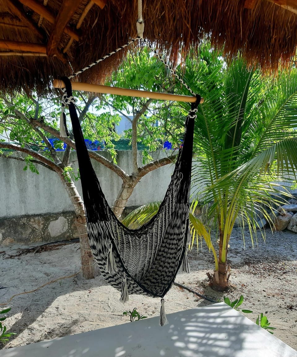 Hammock seat on the patio