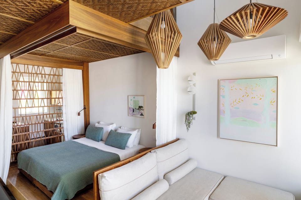 Loft Suite, Plunge Pool, Sea View | Egyptian cotton sheets, premium bedding, down comforters
