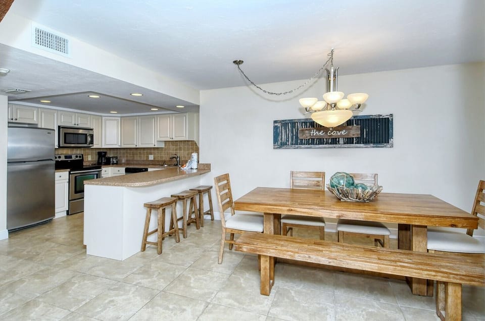 Large dining table for family meals