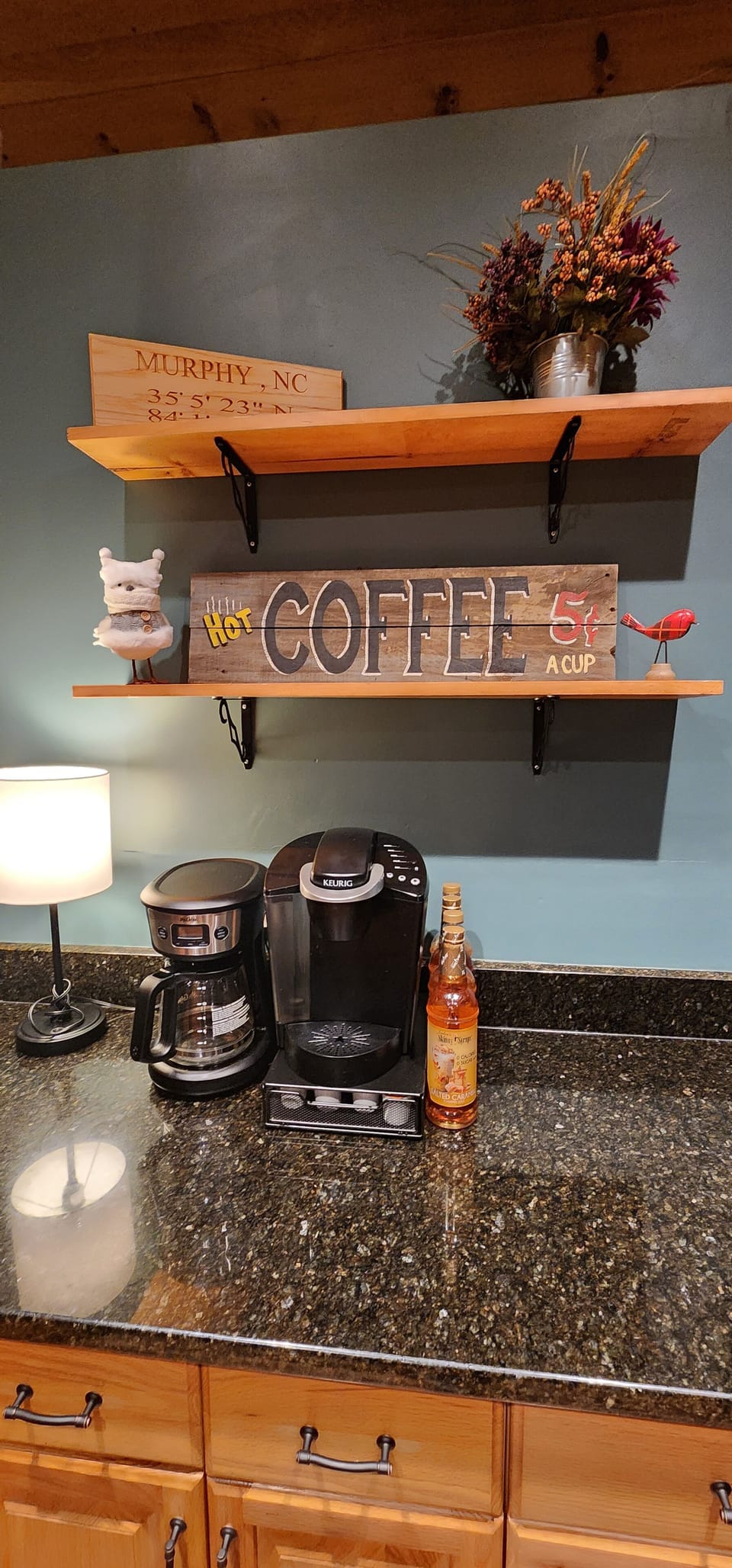 Coffee prep area