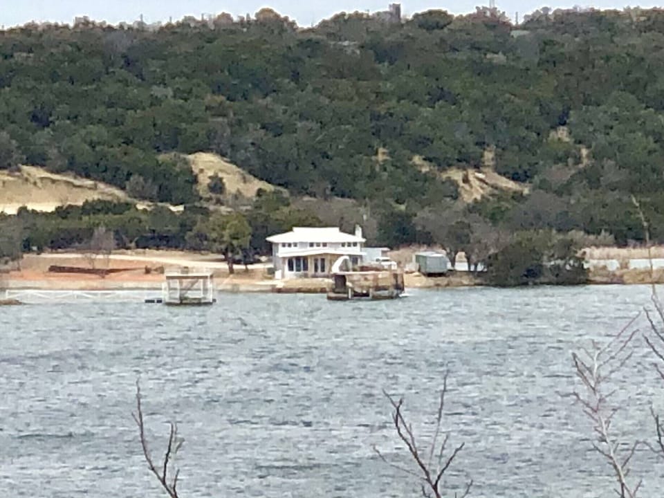 View from state park hiking trails across the lake