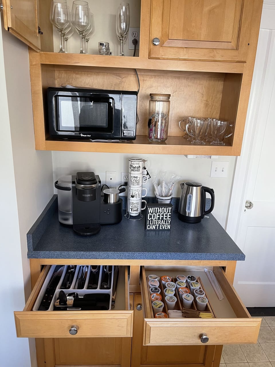 Fully equipped coffee station!
