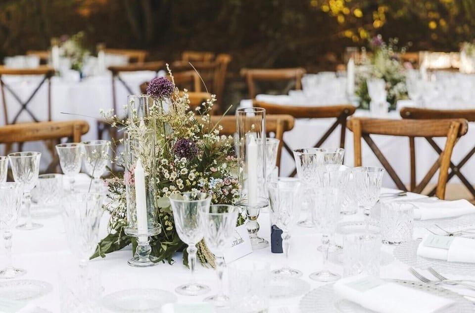 Outdoor banquet area