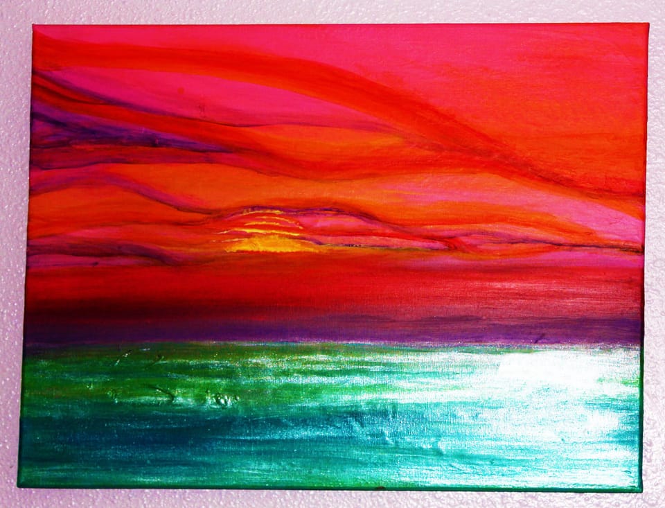 "Coral Sunrise" by local artist