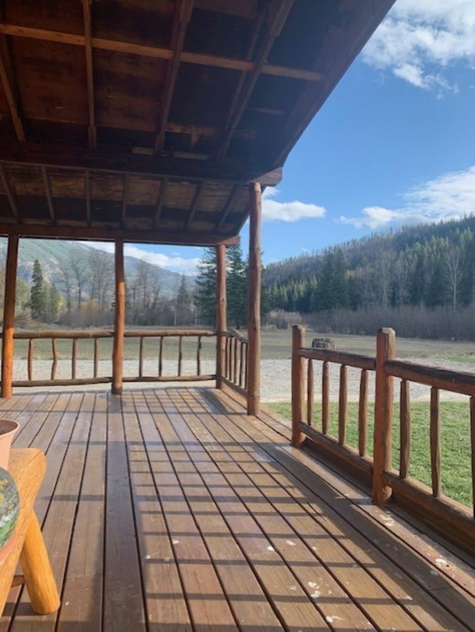 Deck on the cabin