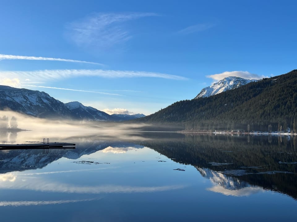Glassy Lake in Winter