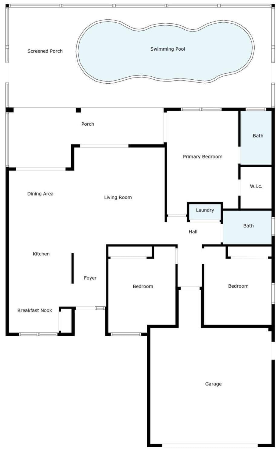 The floor plan of our home 