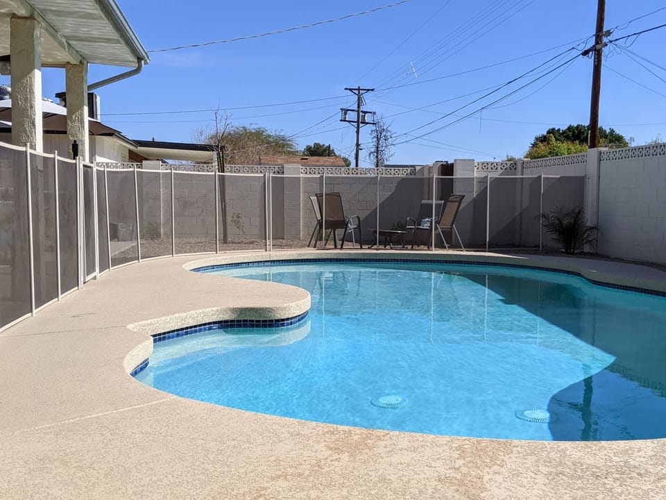 Private, fenced in pool