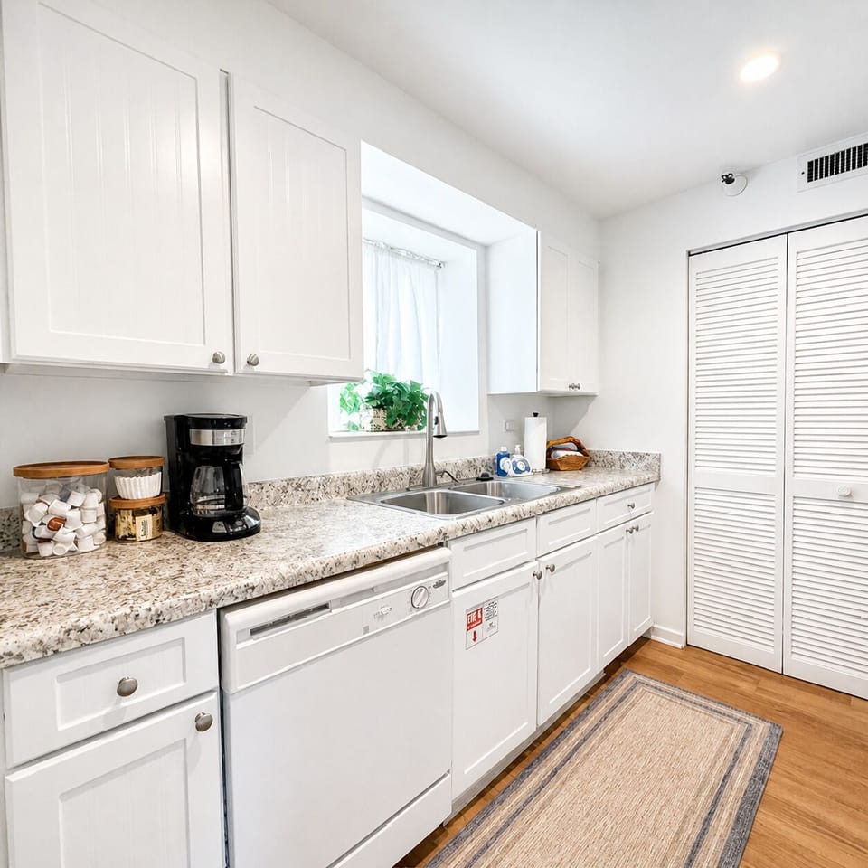 Bright galley-style Kitchen