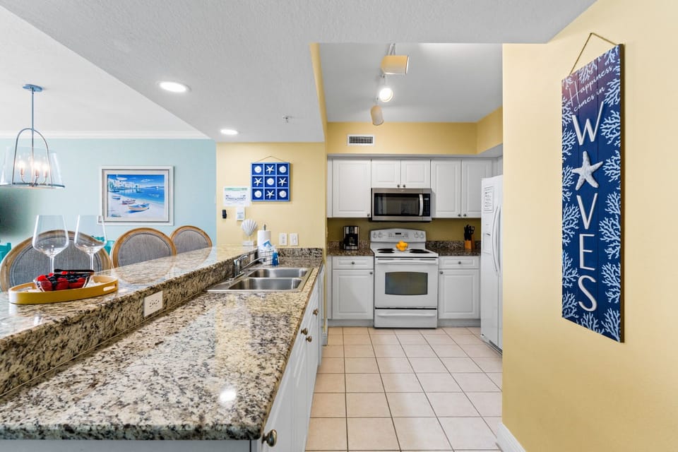Full Size Kitchen with Bar Seating
