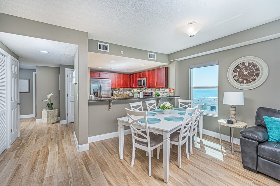 Dining area with an ocean view
