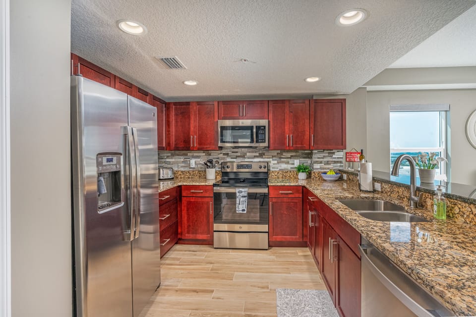 Fully stocked kitchen