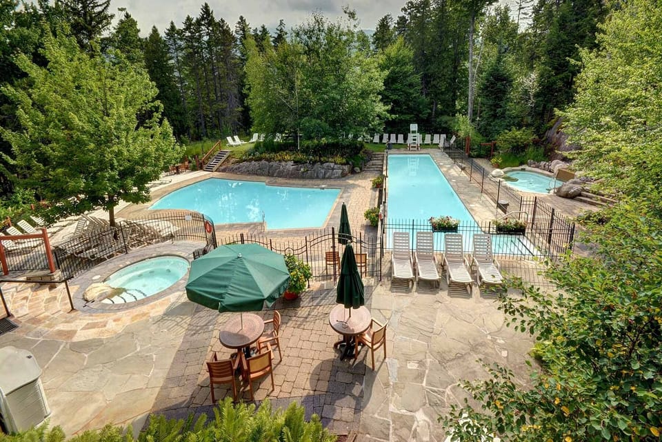Pools and hot tubs. Pools are open from June 24 to end of August