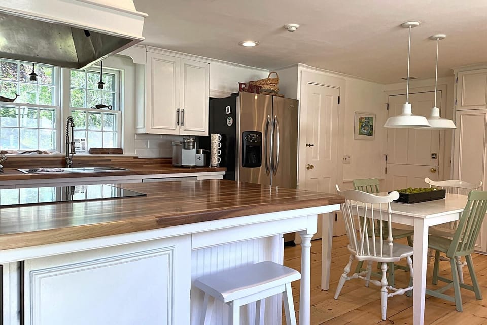 Stainless appliances in the remodeled kitchen