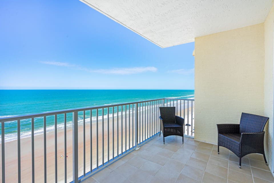 Direct, oceanfront balcony