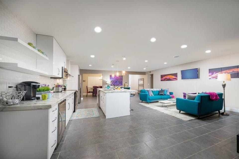Open kitchen layout that flows right into the living space so everyone can stay connected.