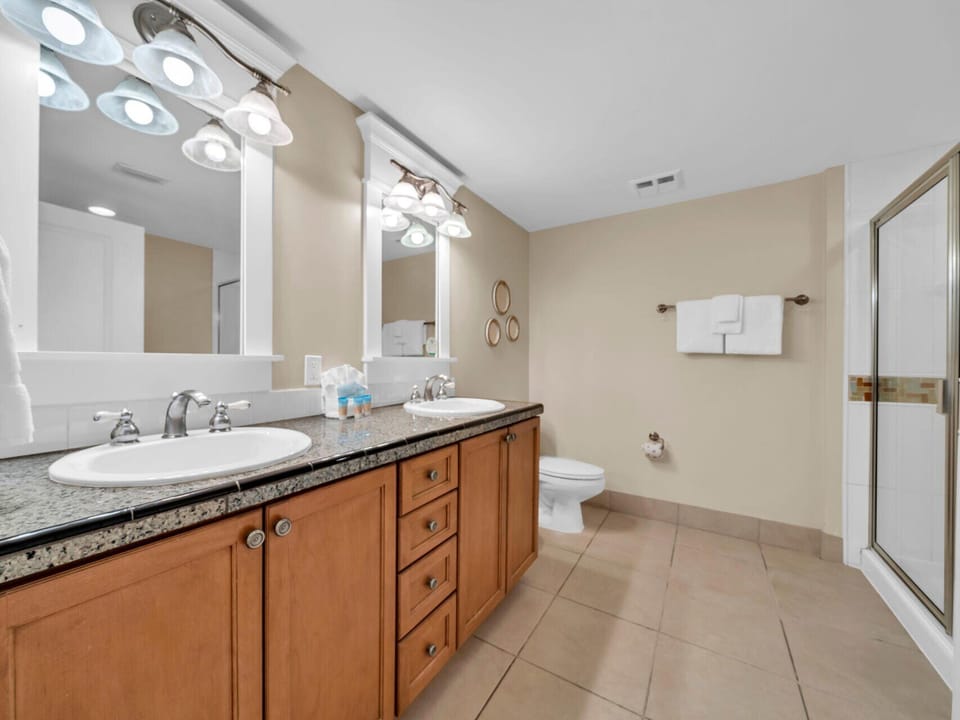 Ensuite Master Bathroom With Walk In Shower and Ample Vanity Space