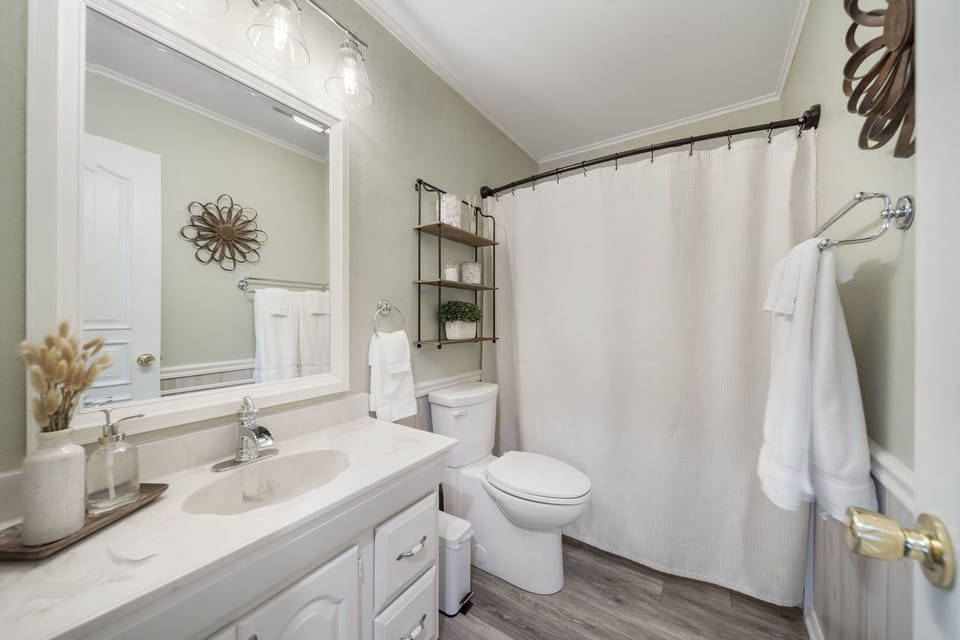 The bathroom is squeaky clean!