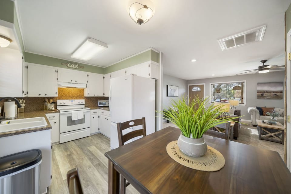 The kitchen is FULLY stocked, but if you don't want to cook, we don't blame you!