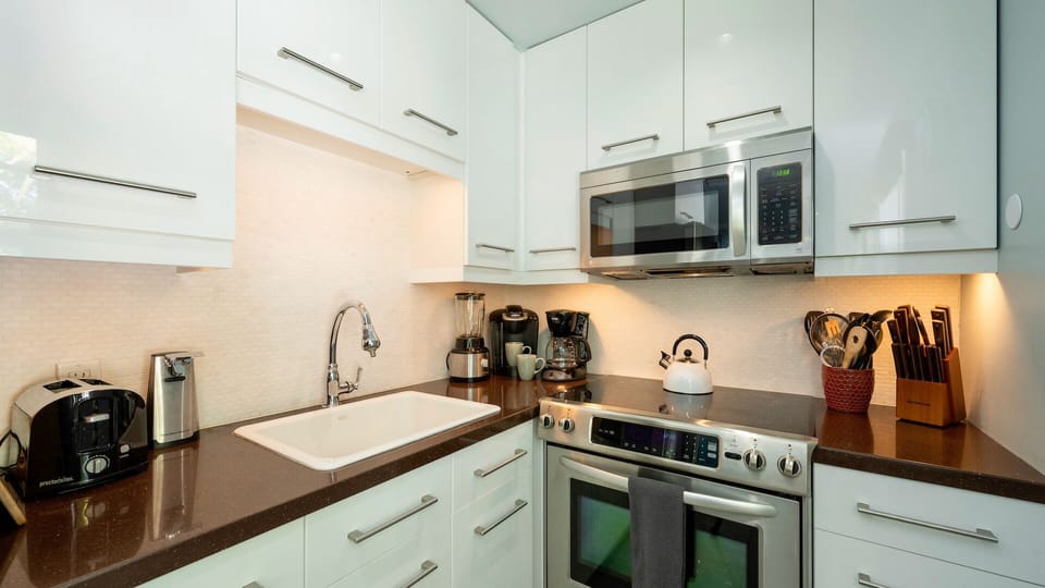 The kitchen is fully equipped...