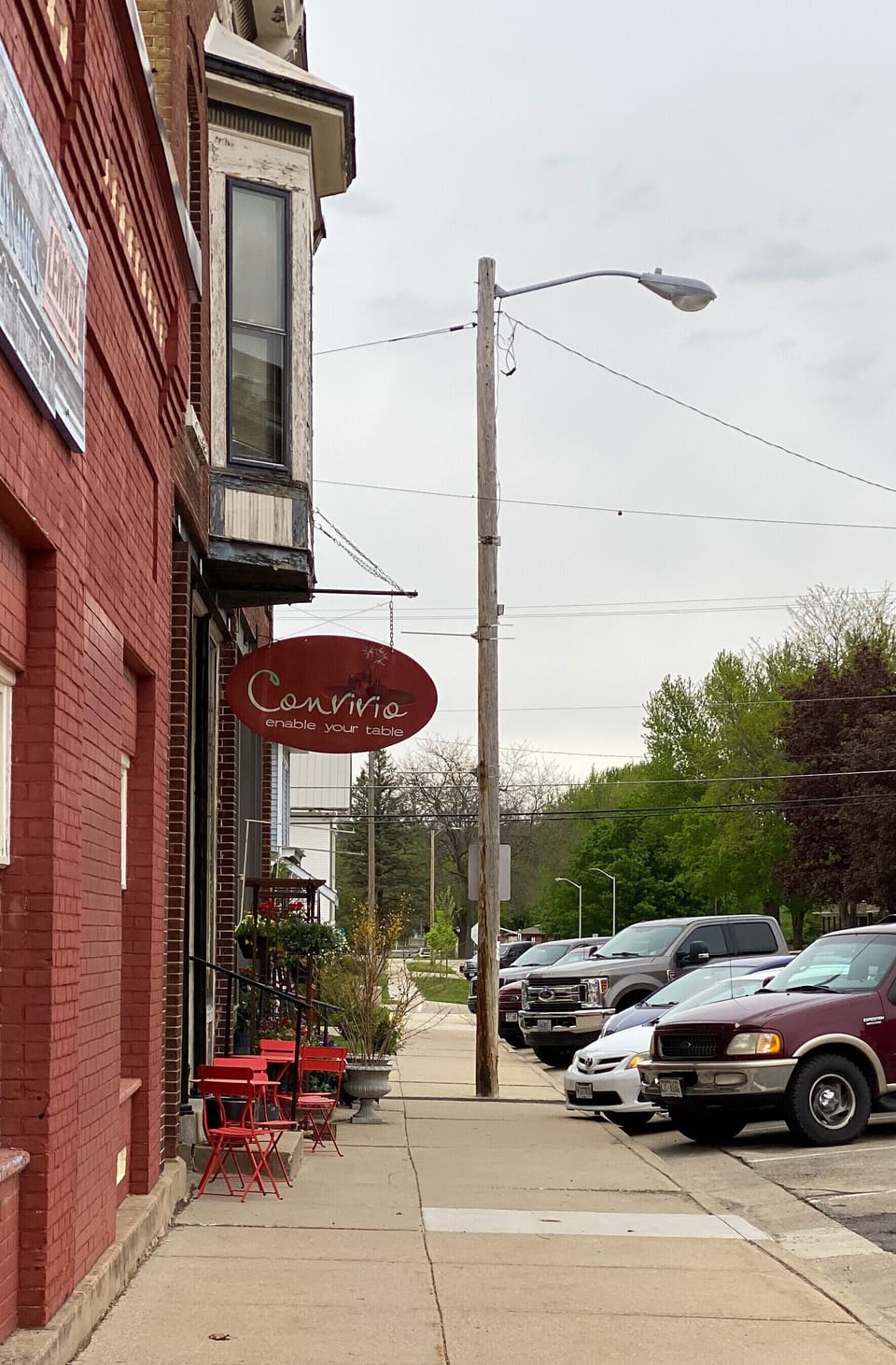 Our beautiful neighborhood of Spring Green! Convivo for wine and coffee. 