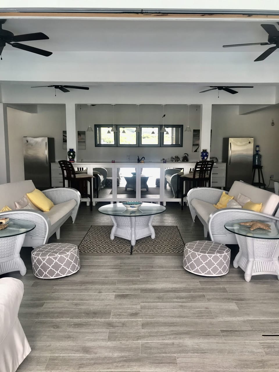 The Bar and sitting room from pool terrace 