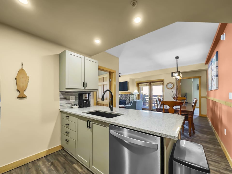 Open concept kitchen.