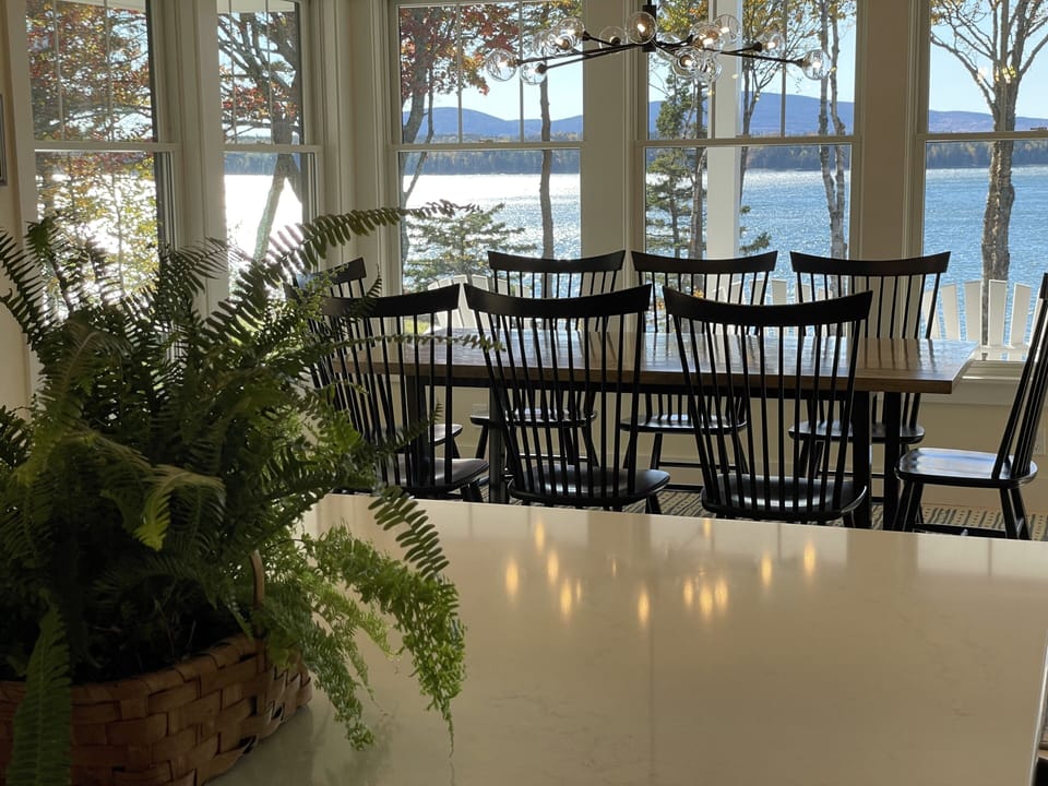 Dining seating for eight.