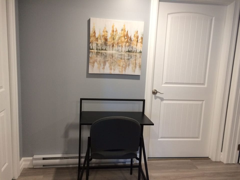 desk in quiet area