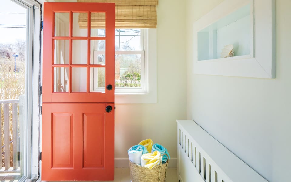 Entrance/mud room. You will find beach towels here and the chairs in basement