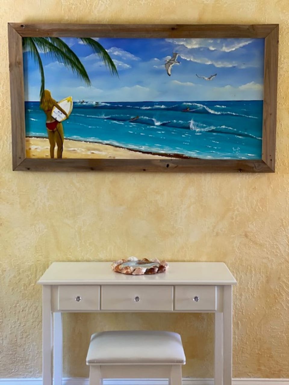 Back Wing Hallway. Local Art is plentiful in this home.