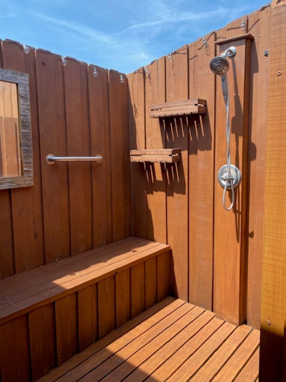 The outdoor shower will be the go to shower.