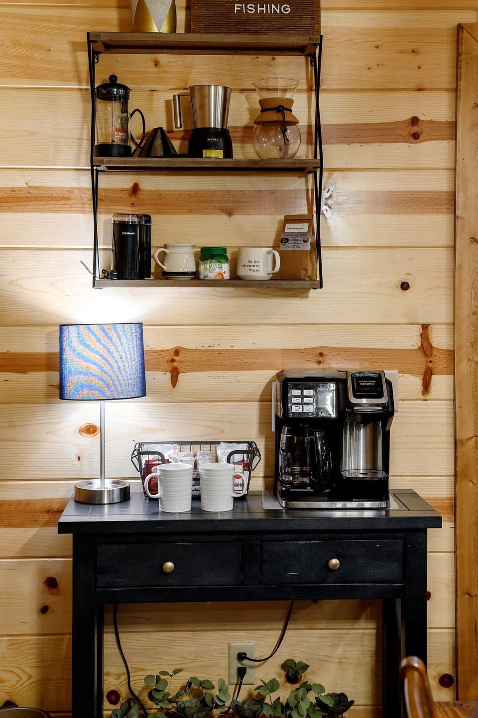 Coffee pot, Keurig, Pour Over & French Press. (beans, K-cups, tea bags provided)