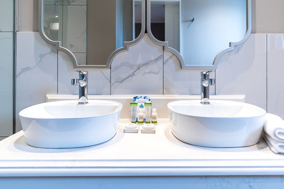 Basic Studio Suite | Bathroom | Free toiletries, hair dryer, towels, soap