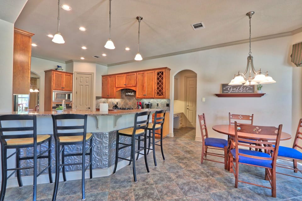 Breakfast table with seating for four