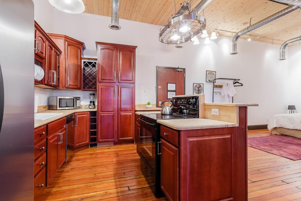 entral Kitchen Hub Ties the Loft Together