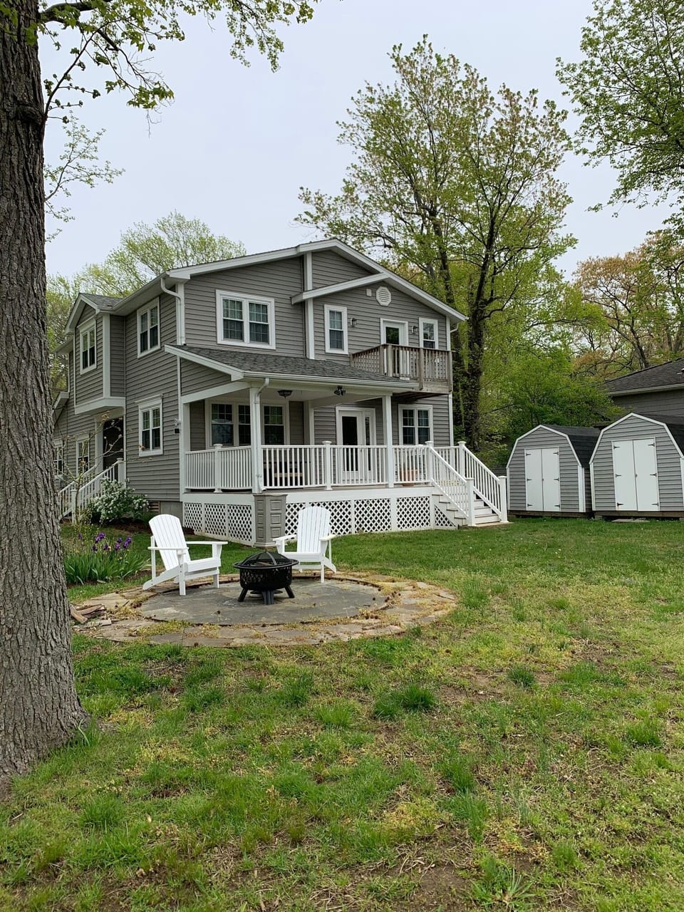 Back yard and fire pit