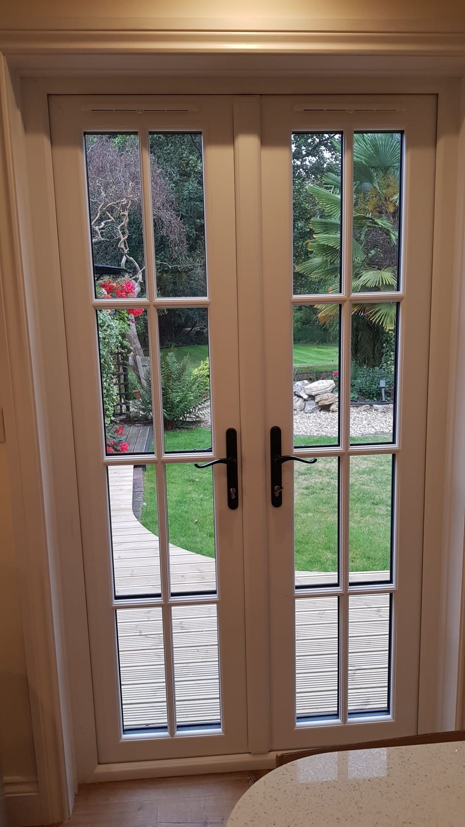French doors to deck